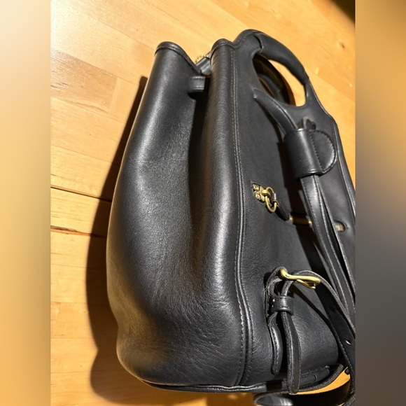 Coach 9994 Drawstring Backpack Bucket Bag Black Excellent Vintage - Picture 8 of 8